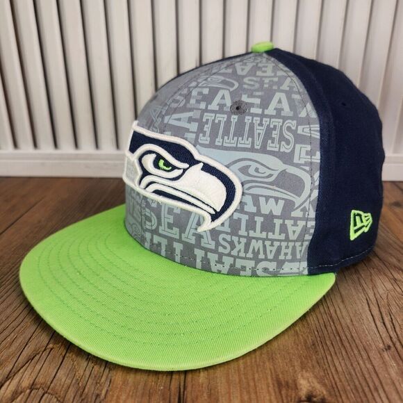 Seattle Seahawks New Era 9fifty Hat Cap Snapback Blue Green NFL Football Sports - Picture 1 of 10